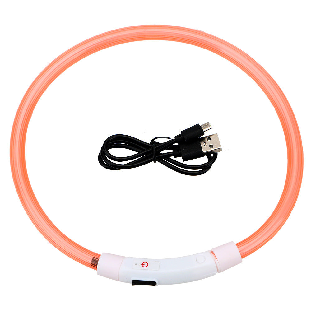 USB Rechargeable Pet Luminous Collar Three Flashing Modes