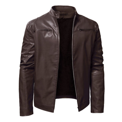 Men's Business Gentleman Fleece-lined Thickened Zipper Cardigan