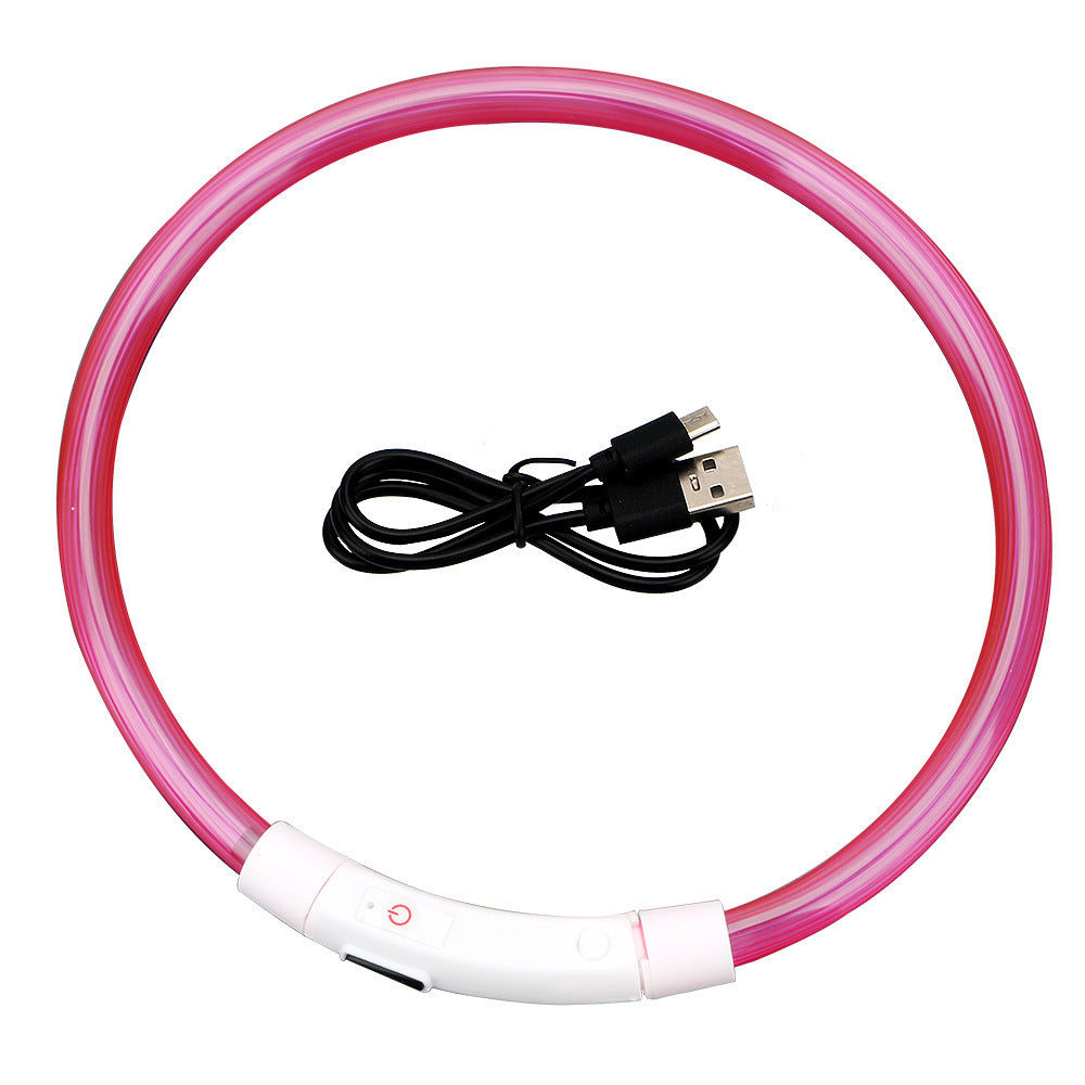 USB Rechargeable Pet Luminous Collar Three Flashing Modes