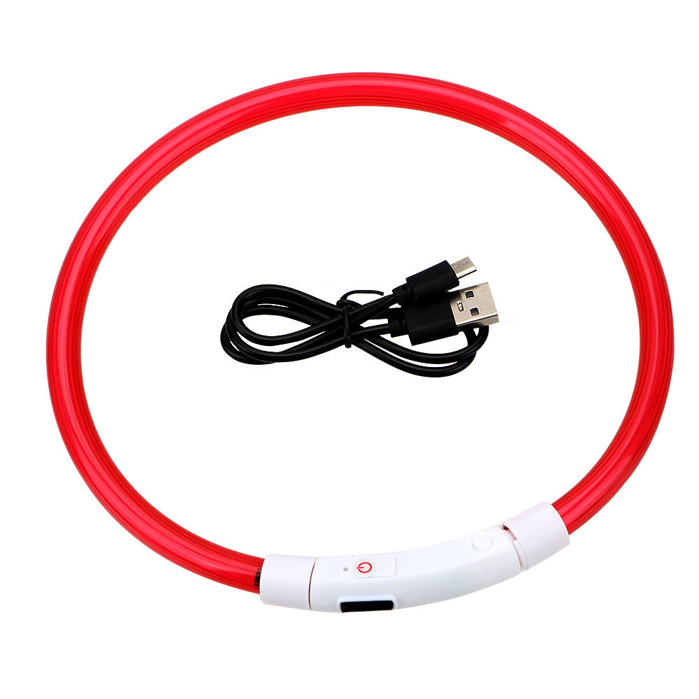 USB Rechargeable Pet Luminous Collar Three Flashing Modes