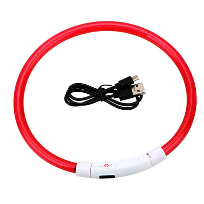 USB Rechargeable Pet Luminous Collar Three Flashing Modes