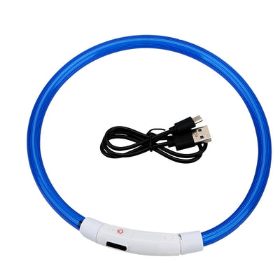 USB Rechargeable Pet Luminous Collar Three Flashing Modes