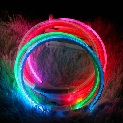 USB Rechargeable Pet Luminous Collar Three Flashing Modes