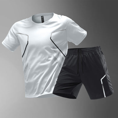 Sportswear Suit Men's Ice Silk Summer Running Short Sleeve