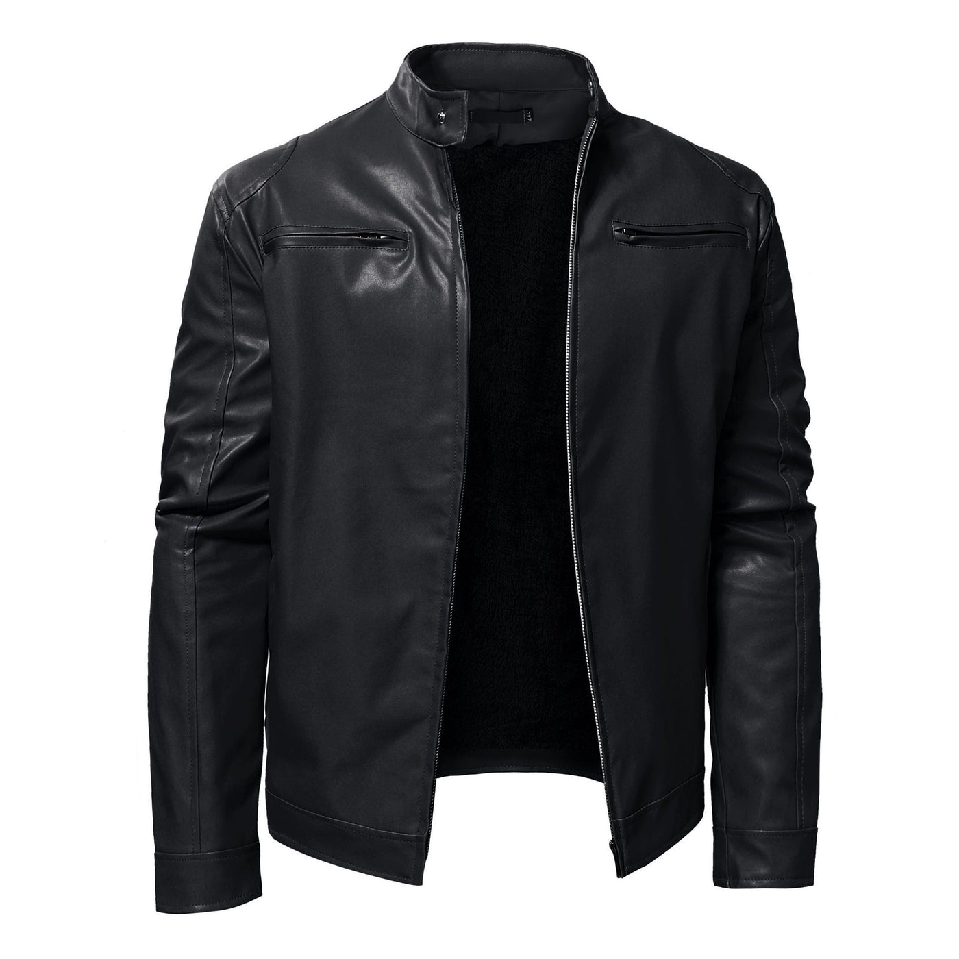 Men's Business Gentleman Fleece-lined Thickened Zipper Cardigan